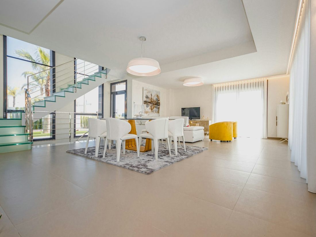 A bright villa living room